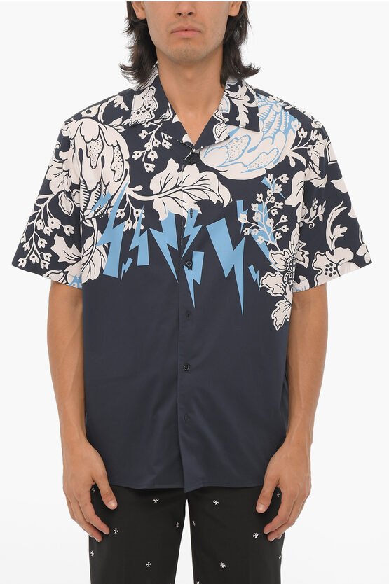 Kurzarmhemd HAWAIIAN BOLTS in Blau