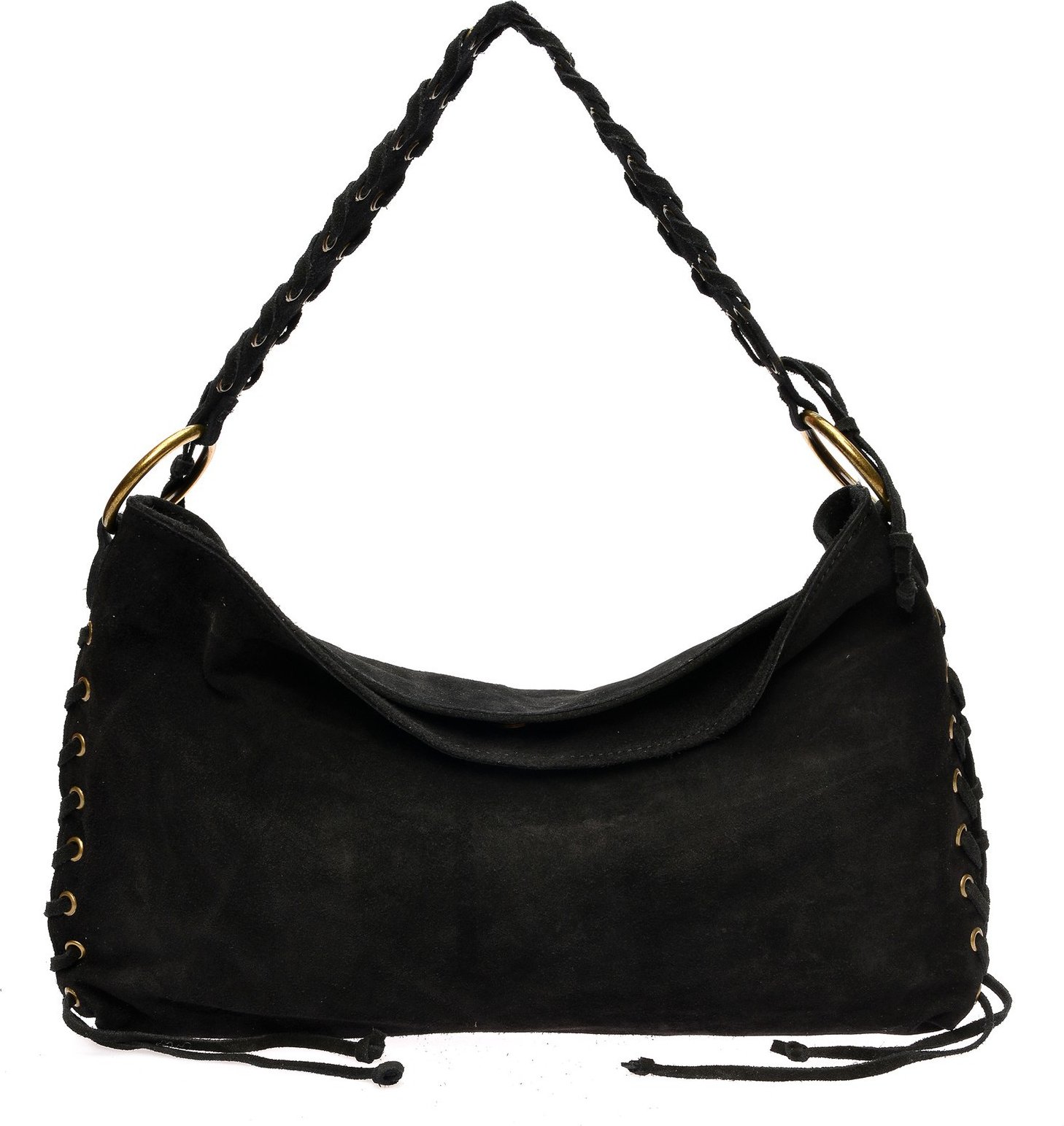 Anna Luchini Schwarz Rindsledertasche