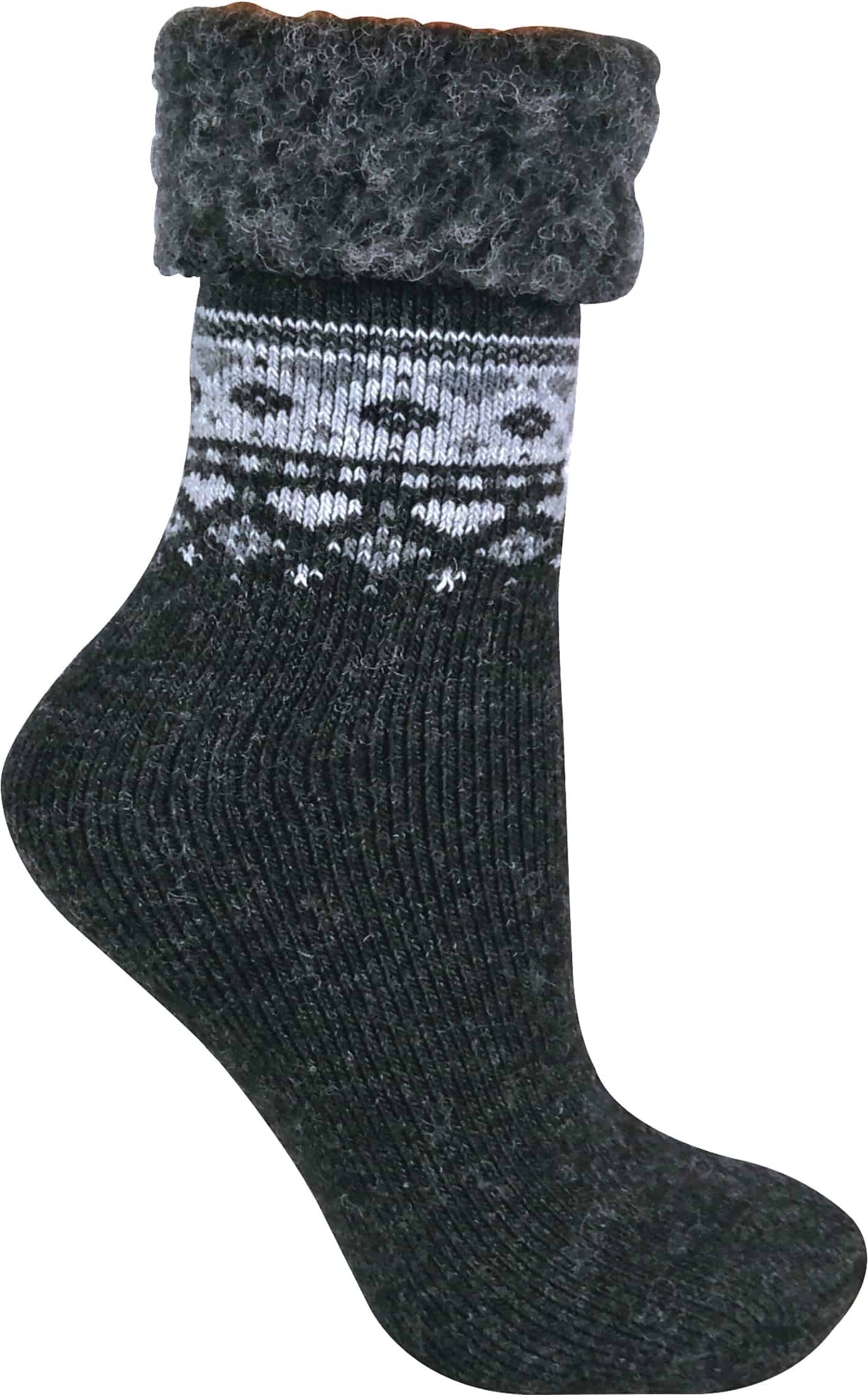 Sock Snob Damen Turn Over Top Warme Thermo-Winter-Nordic-Bettsocken