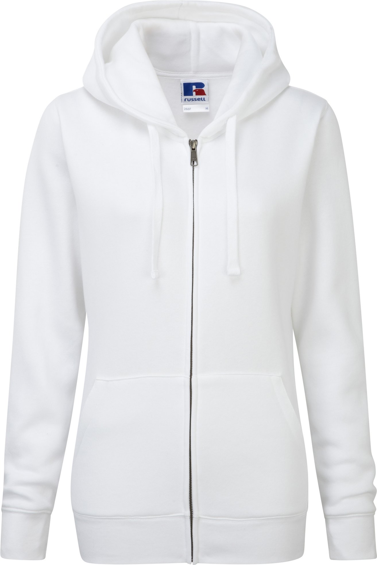 Russell Ladies Premium Authentic Zipped Hoodie (3-Lagen-Gewebe) (Weiß)