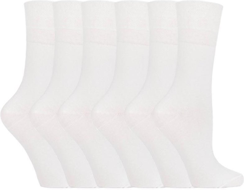 Damen 6er Pack nicht elastische Diabetikersocken mit handgekettelten Zehennähten