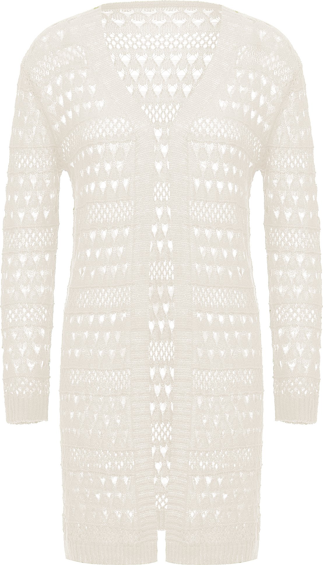 Mymo Strickjacke Frauen Wollweiß