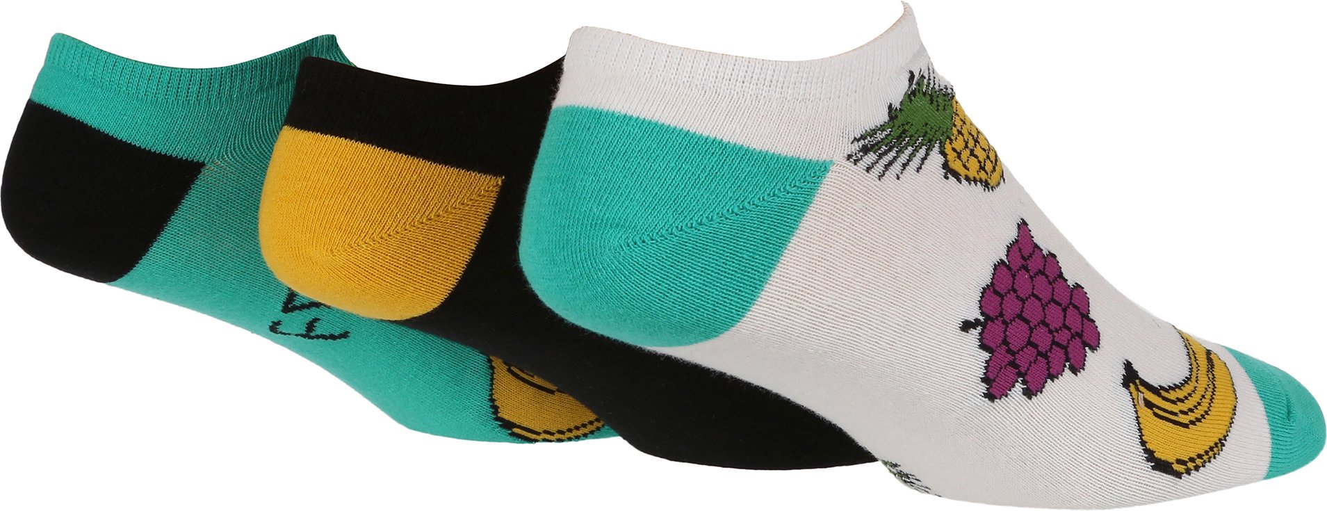 Wild Feet - 3 Pack Herren Neuheit gemusterten Baumwolle Trainer Socken