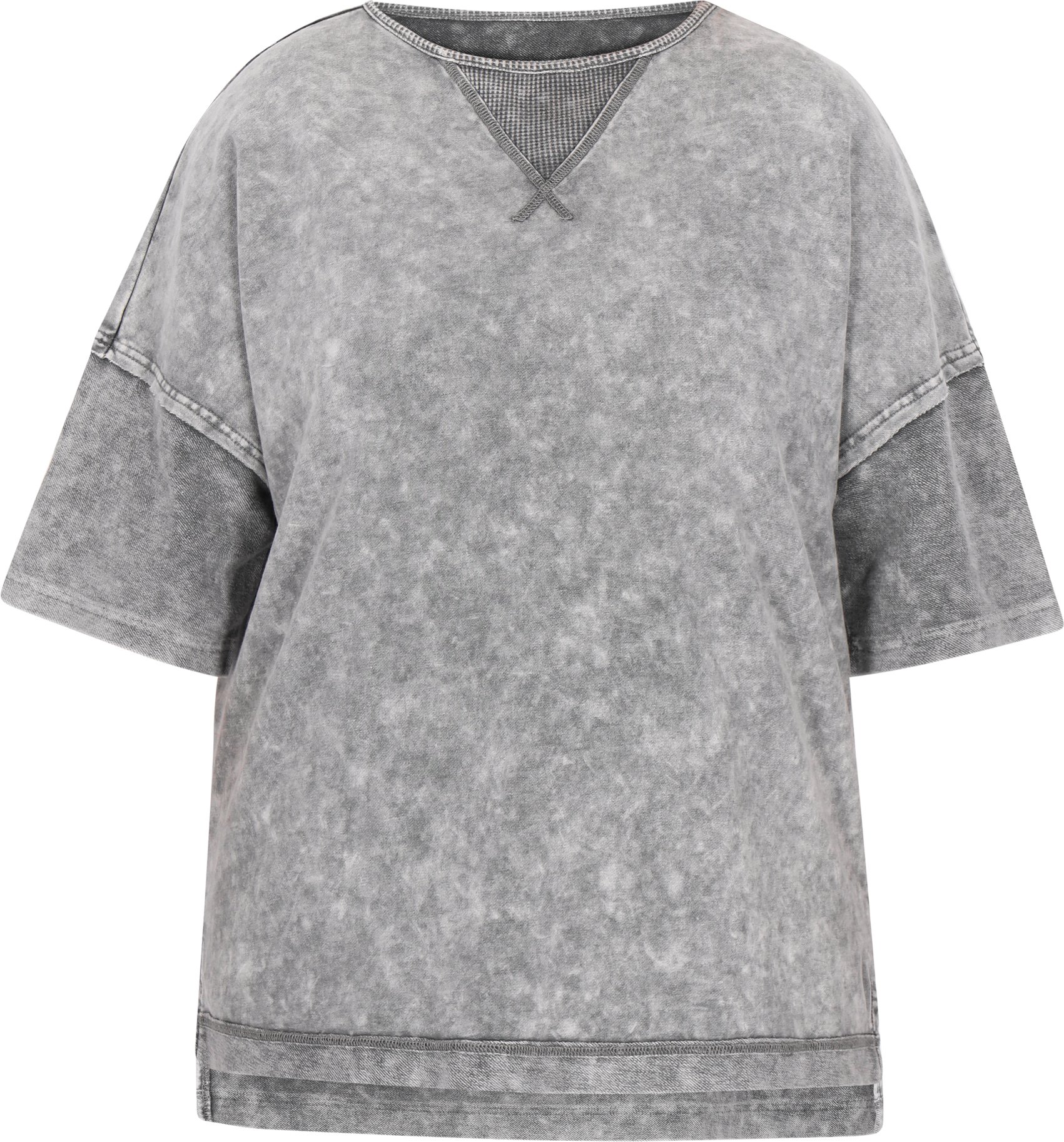 Mymo T-Shirt in Übergröße Frauen hellgrau