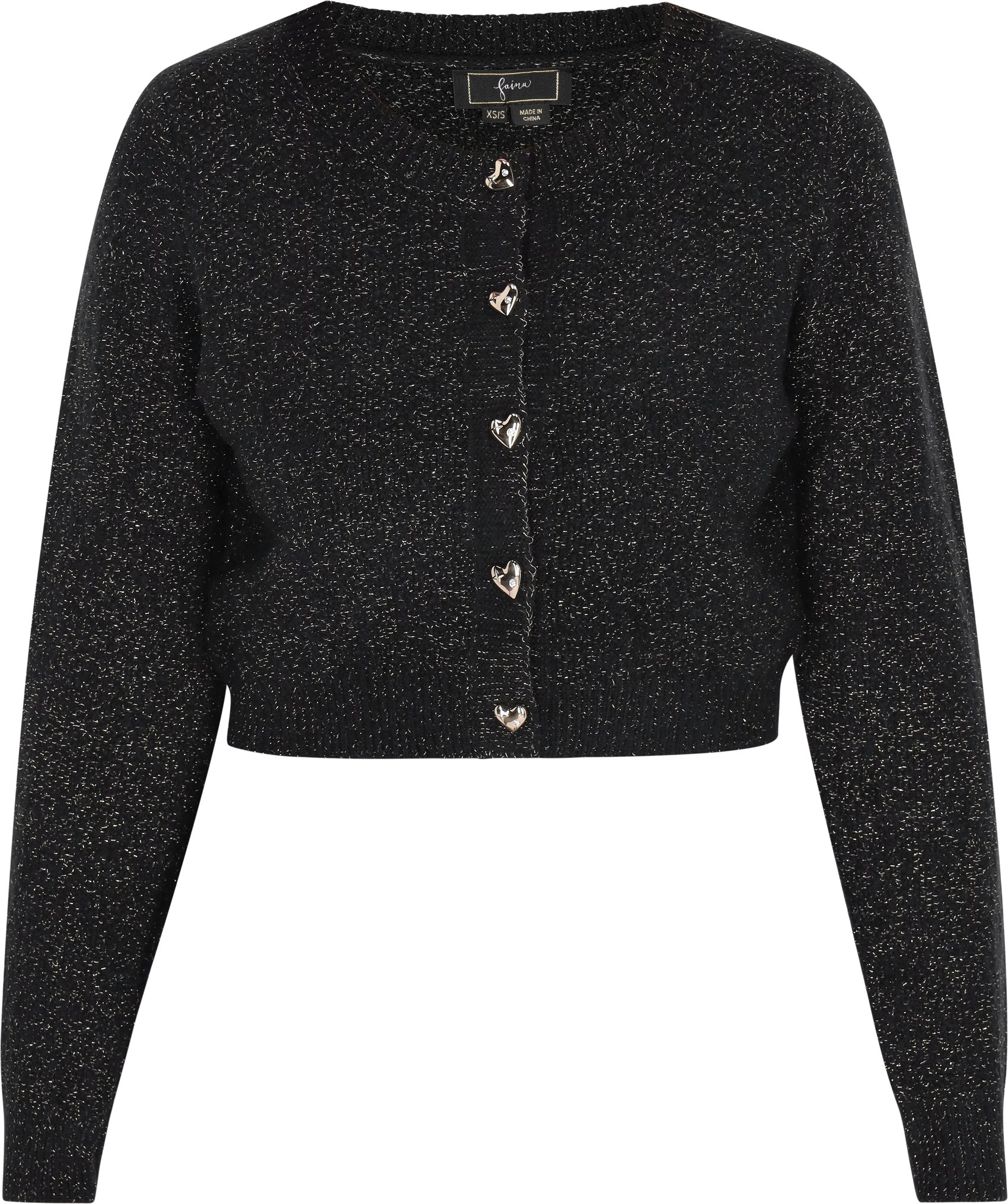 Faina Strickjacke Damen schwarz