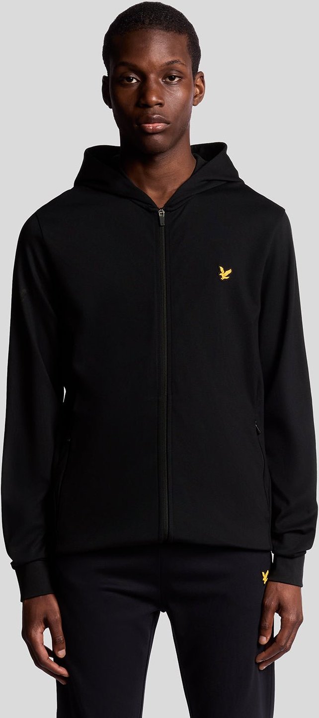 Thumbnail - Lyle & Scott Sports Leichter Kapuzenpullover mit Reißverschluss – Schwarz