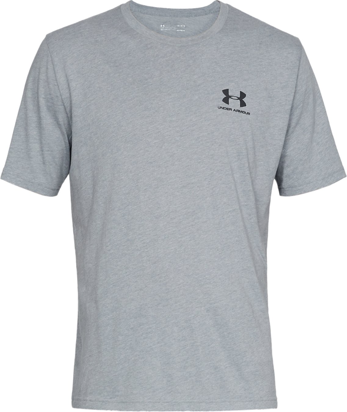 Under Armour - "Sportstyle" T-Shirt für Herren kurzärmlig (Hellgrau meliert/Schwarz)