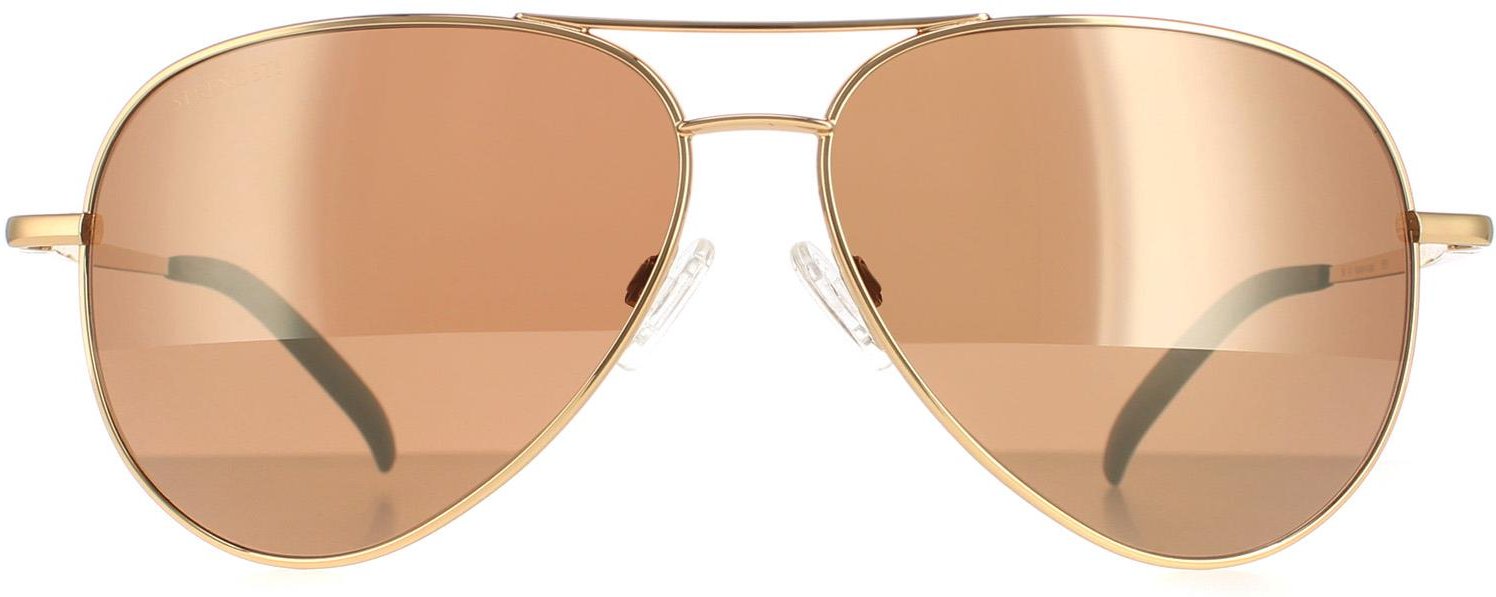 Serengeti Aviator Unisex Glänzend Gold Gold Fahrer Mineral Polarisiert Carrara