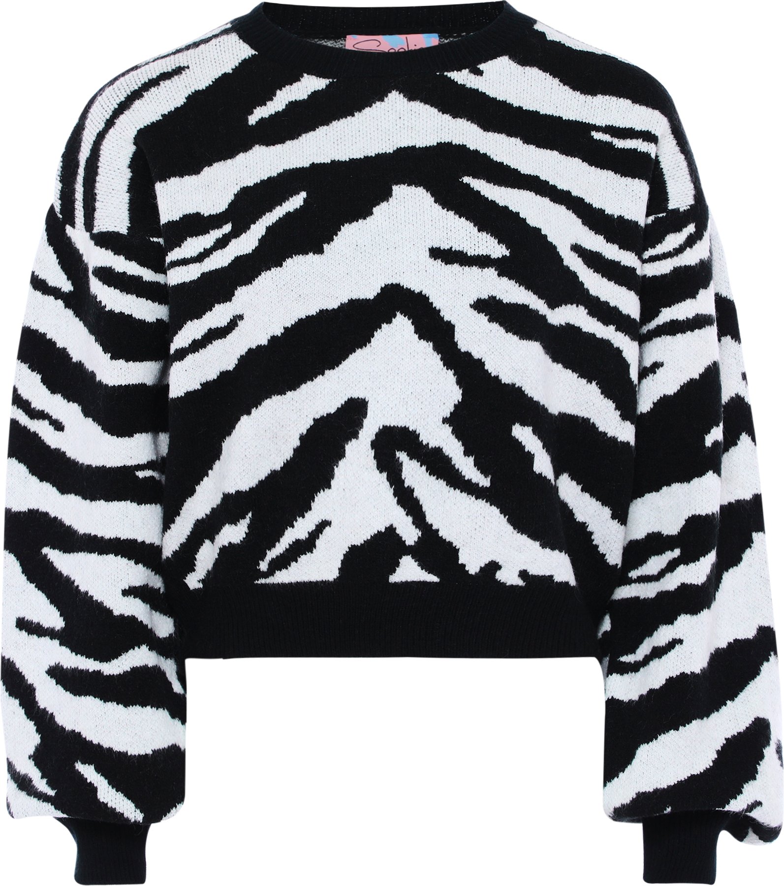 Thumbnail - Mymo Pullover Frauen schwarz-wollweiß