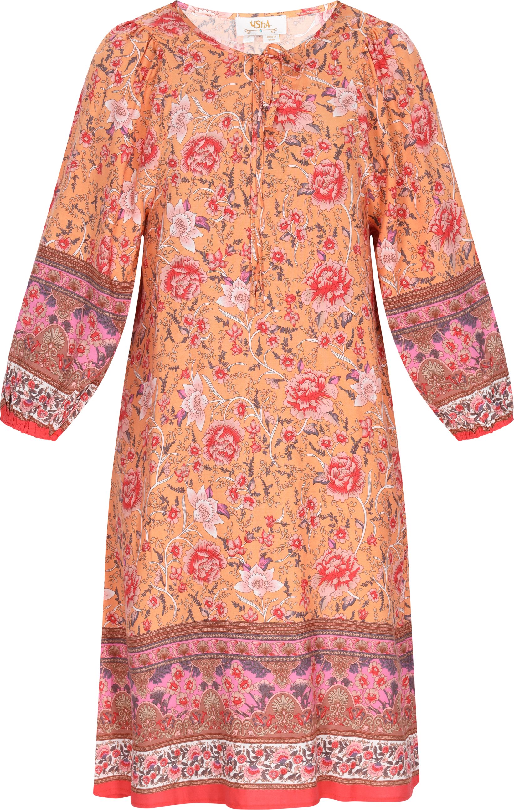 usha Kleid Frauen orange mehrfarbig