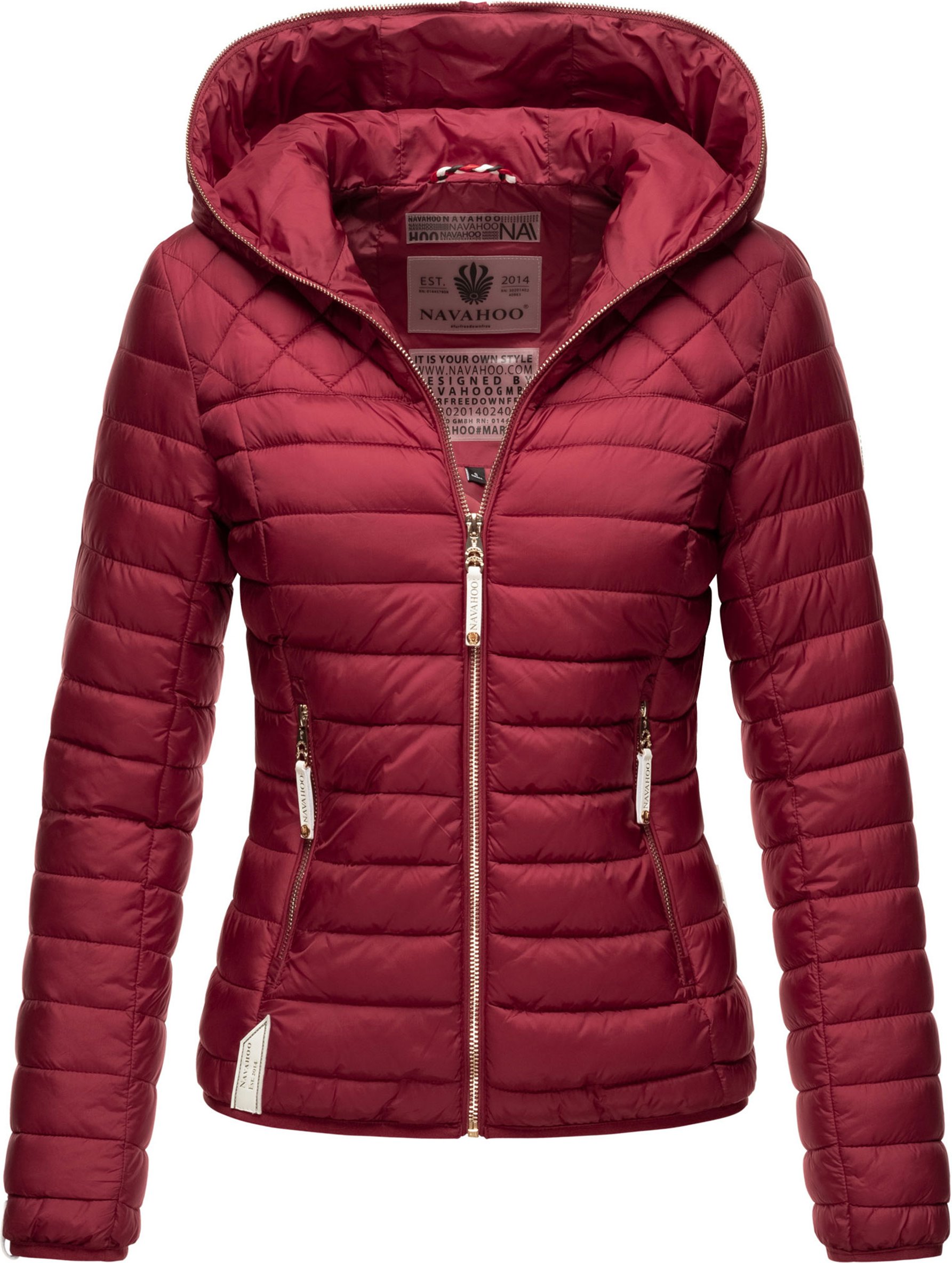 Navahoo Damen Steppjacke Ich bin Hübsch – Leicht, Stylisch & Mit Gold-Details