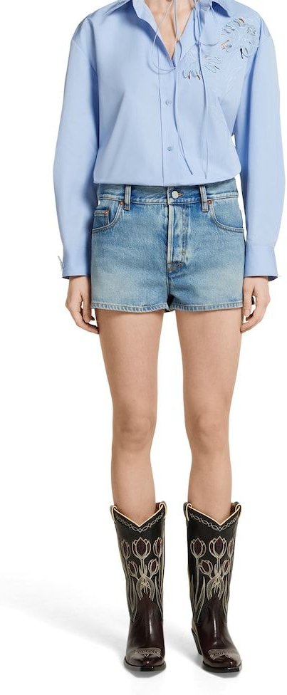 Pf12 Stein gewaschenes blaues Denim