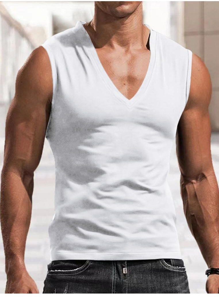 Thumbnail - Herren Plus Size V-Ausschnitt Tanktop