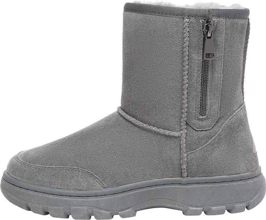 EVER AU Damen Starling Kurze Stiefel mit Reißverschluss - Grau