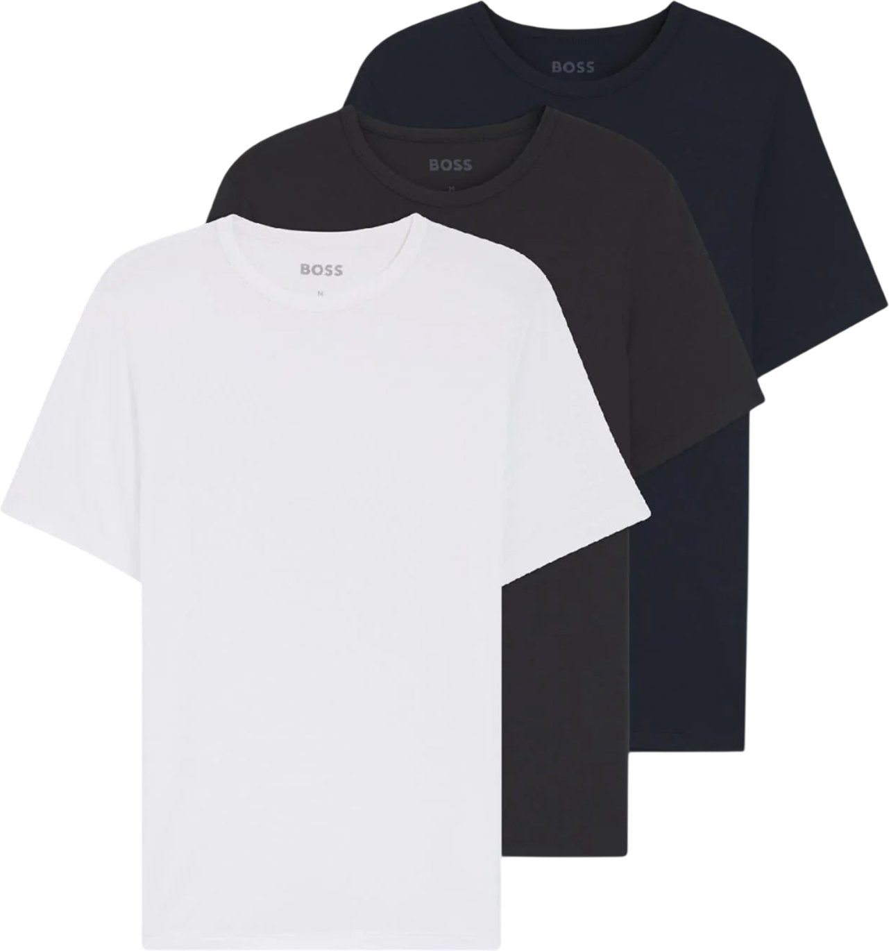 Hugo Boss - T-Shirt für Herren, Schmal (3er-Pack) (Bunt)