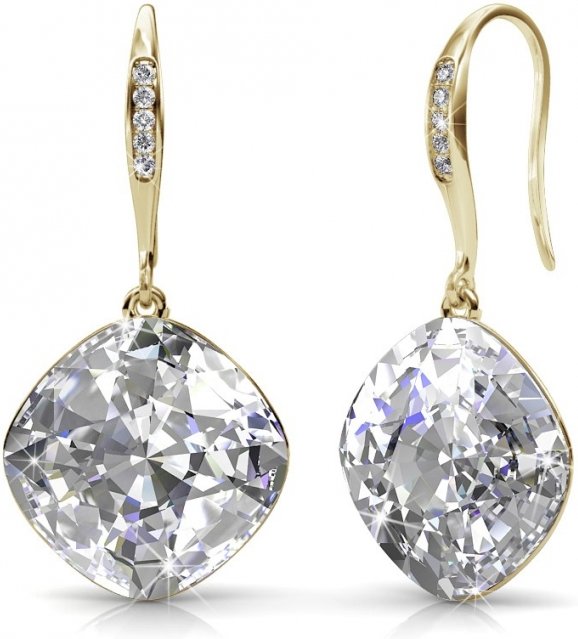 Tiffy Hakenohrringe - Gold und Kristall