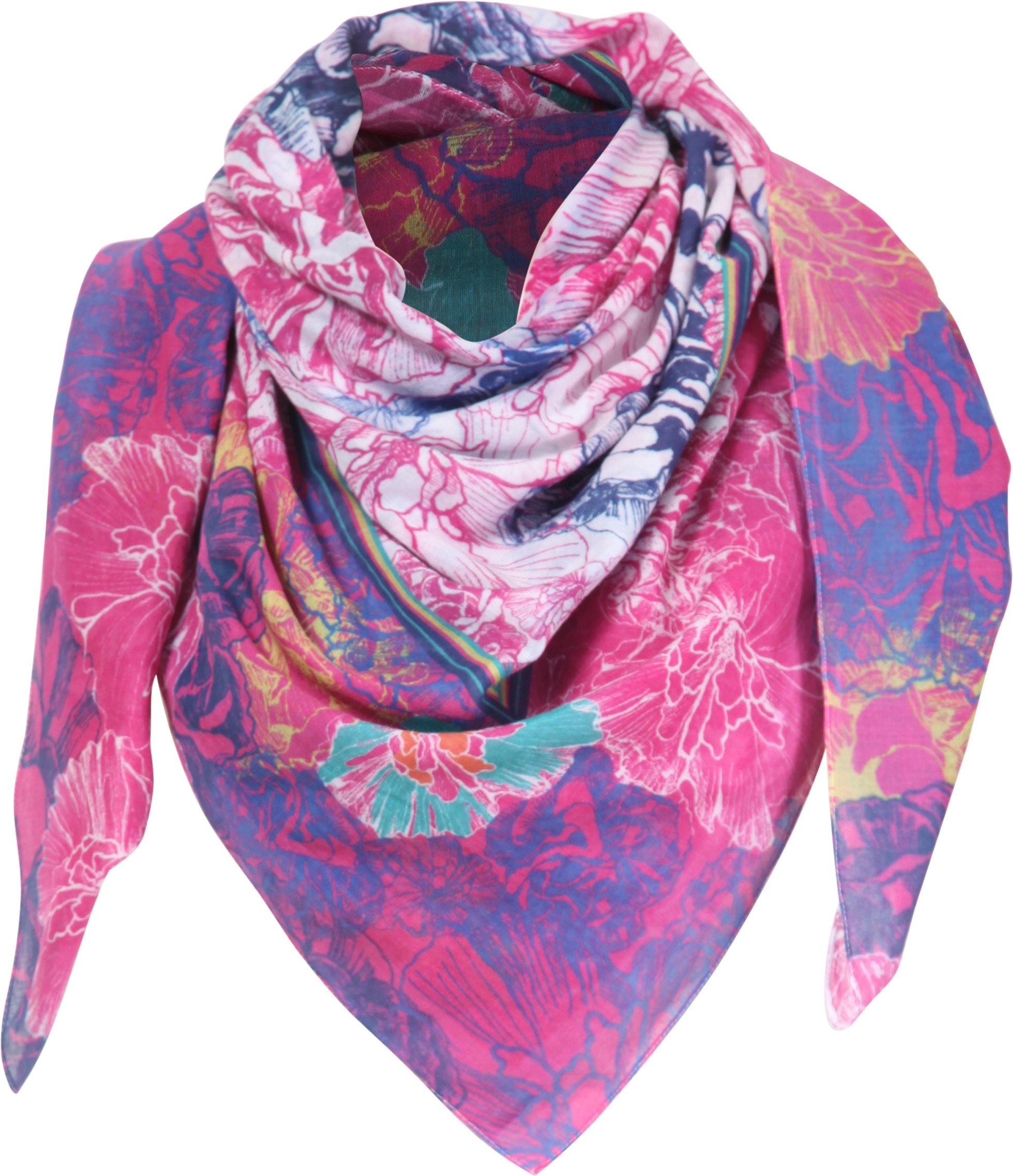 Bedruckter Schal. Aus 100 % Baumwolle gestrickt. Dieses Stück vereint Komfort, Textur und zeitlose Ausstrahlung – perfek...