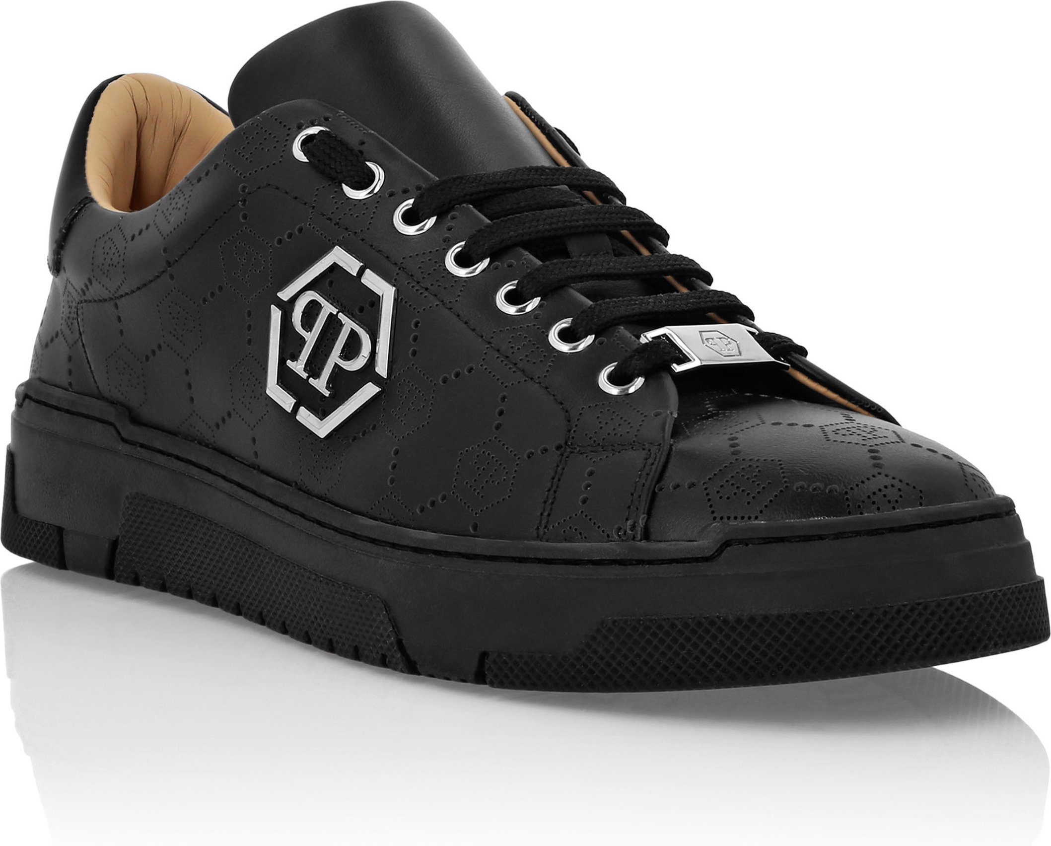 Low Top Leather Skeakers Matte Monogram
