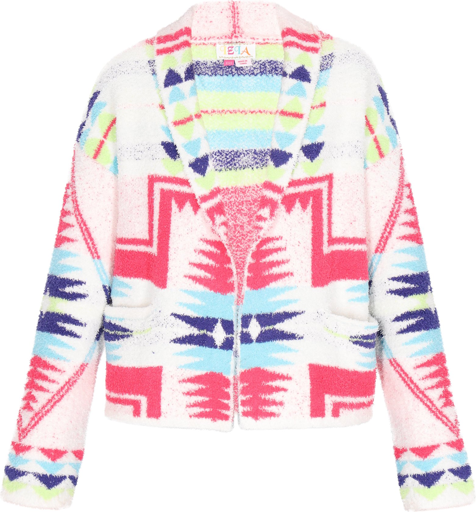 IZIA Strickjacke Frauen cremeweiß mehrfarbig