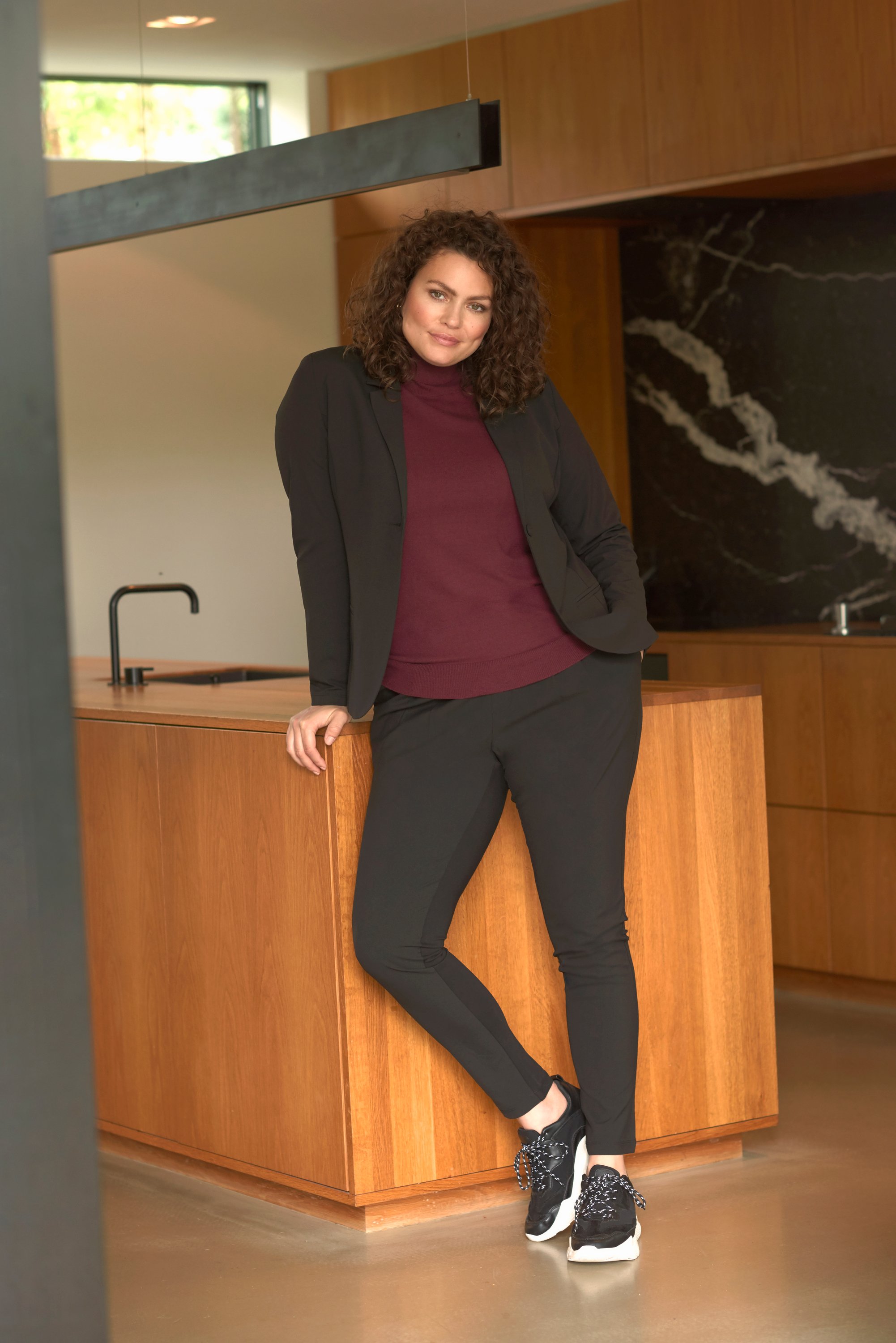 Blazer Figurbetont Schwarz Tief black