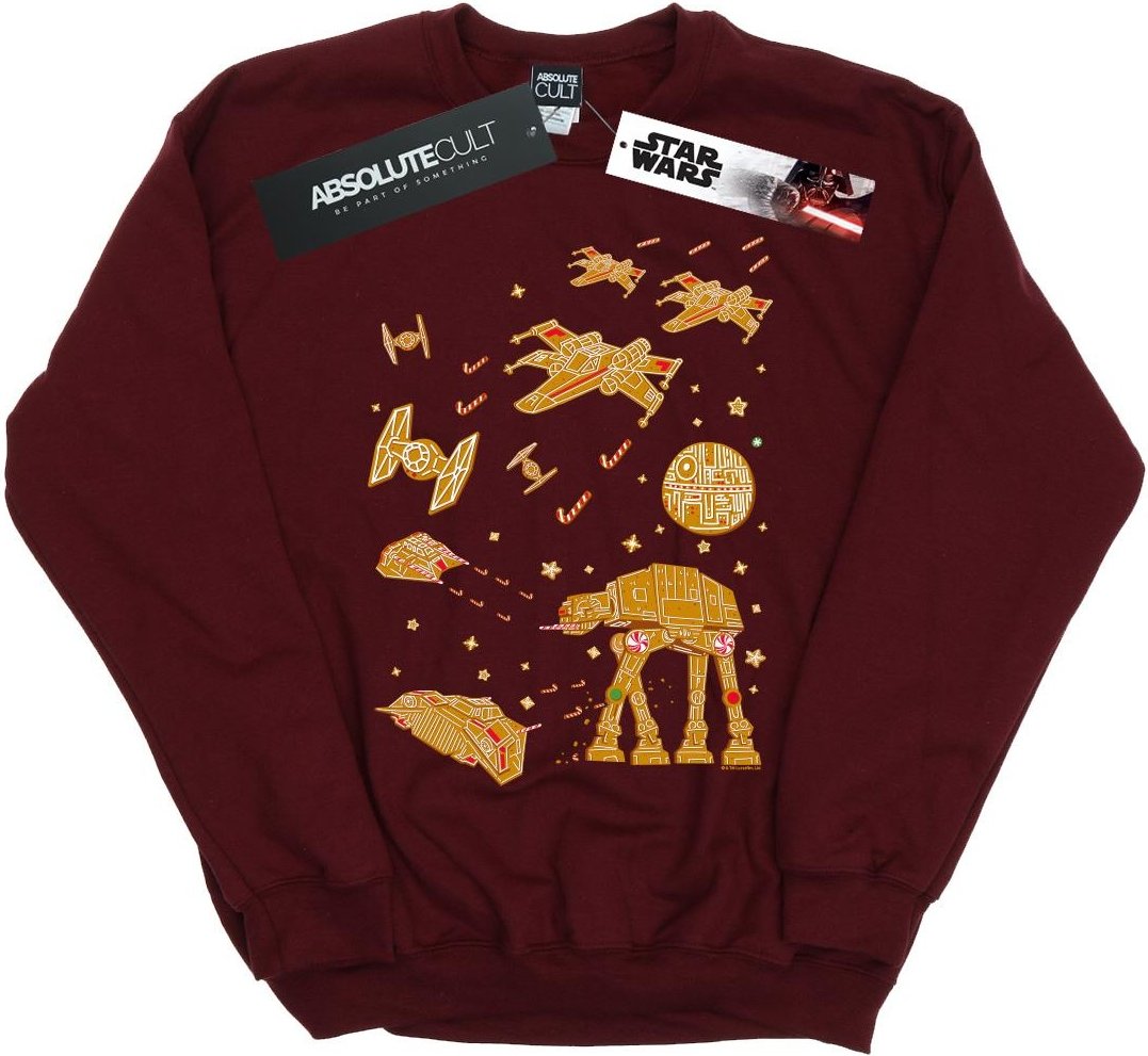 Star Wars - "Gingerbread Battle" Sweatshirt für Herren (Burgunderrot)