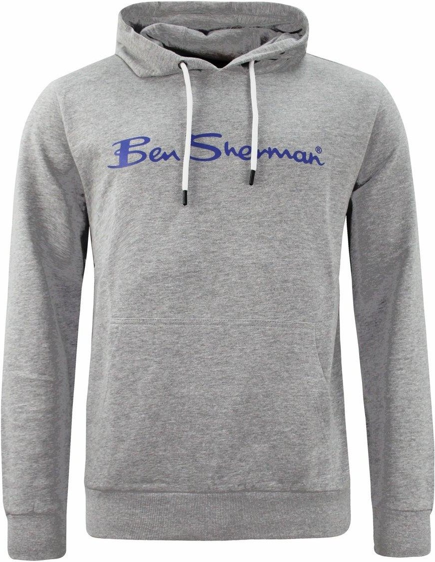 Ben Sherman Herren Big Logo Sweatshirt Hoody Verschiedene Farben 5059508418270