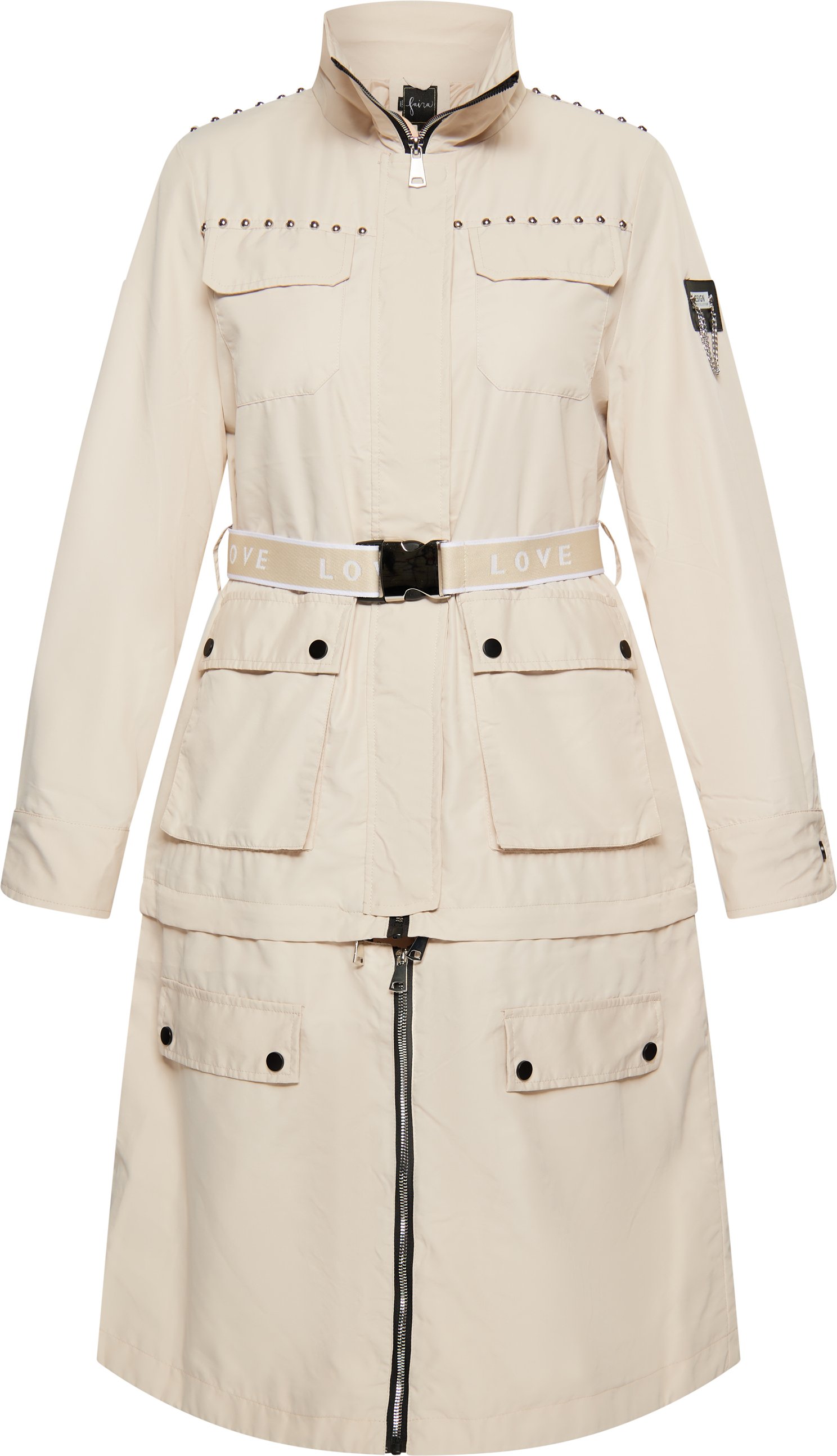 Faina 2-in1 Mantel Damen Creme