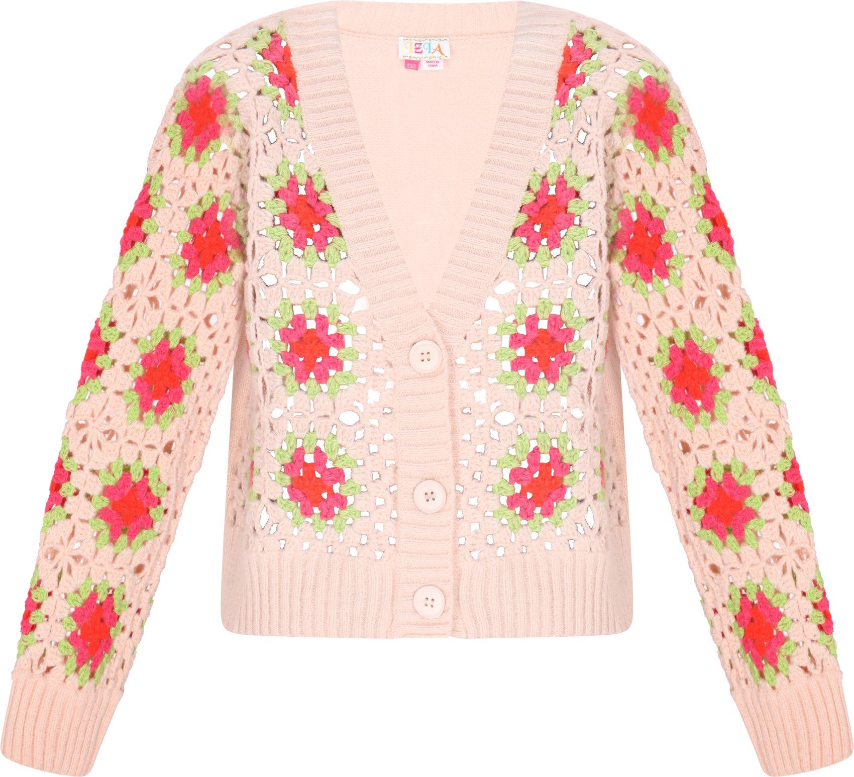 IZIA Strickjacke Frauen creme mehrfarbig