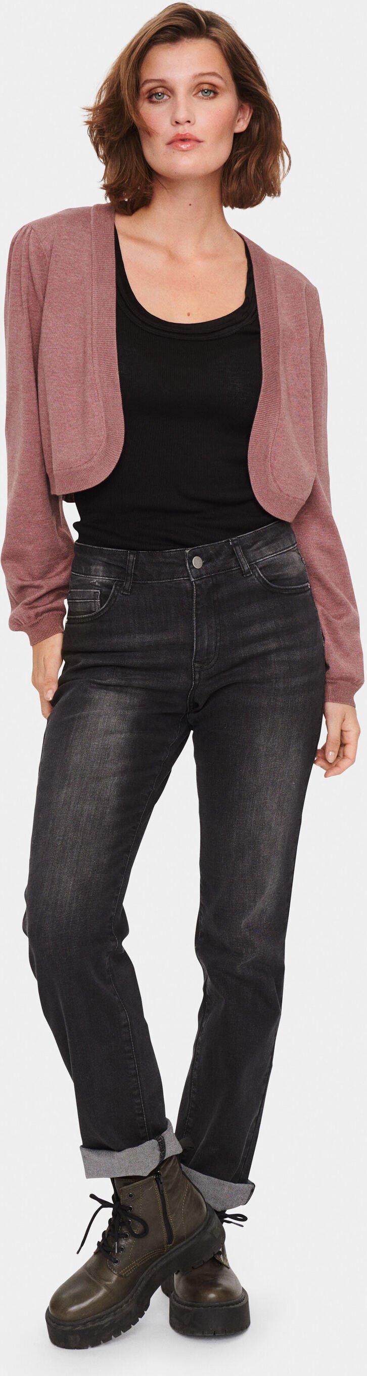 Strickjacke Gerade Passform rose