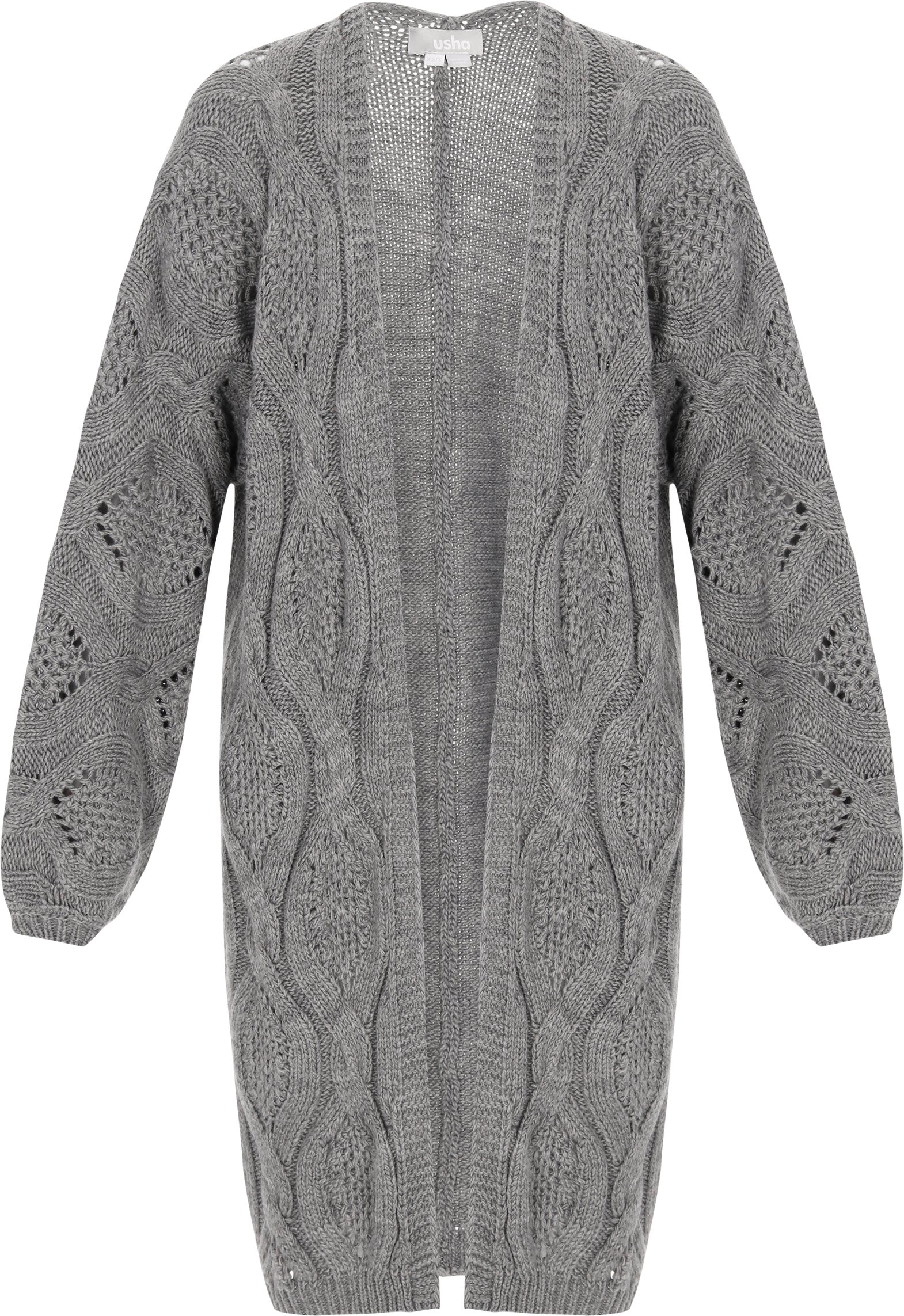 usha Strickjacke Frauen Graumelange