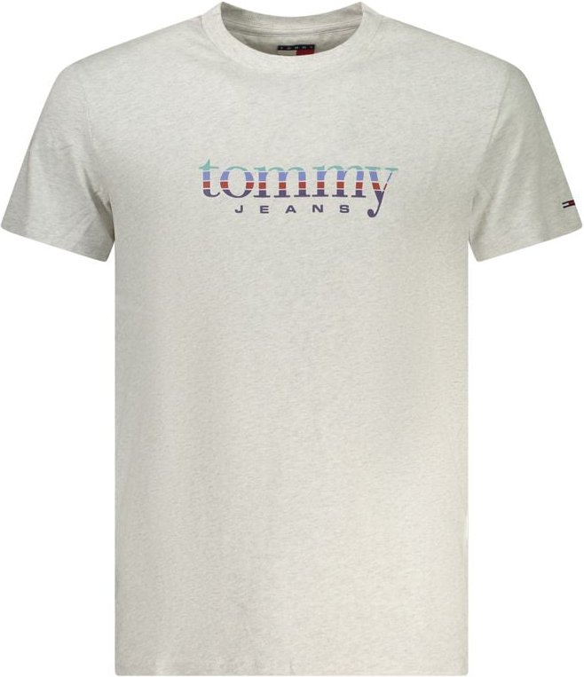 Thumbnail - Tommy Hilfiger Graues Baumwoll-Herren-T-Shirt