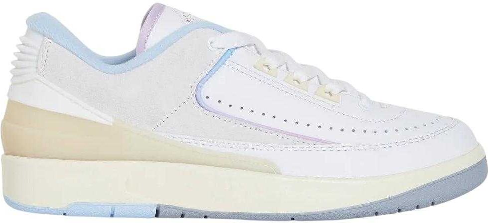 Nike - "Air Jordan 2" Retro Sneaker für Damen, Leder, niedrig geschnitten (Weiß/Cremefarbe)