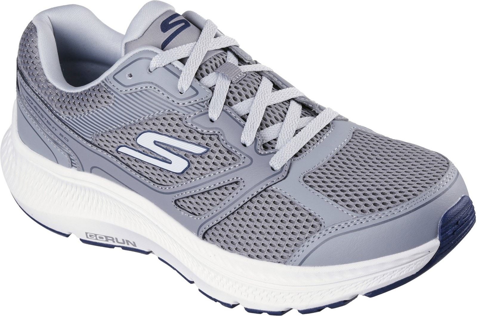 Skechers Go Run Consistent 2.0 Mapleton Leder Herren Graue Sportschuhe