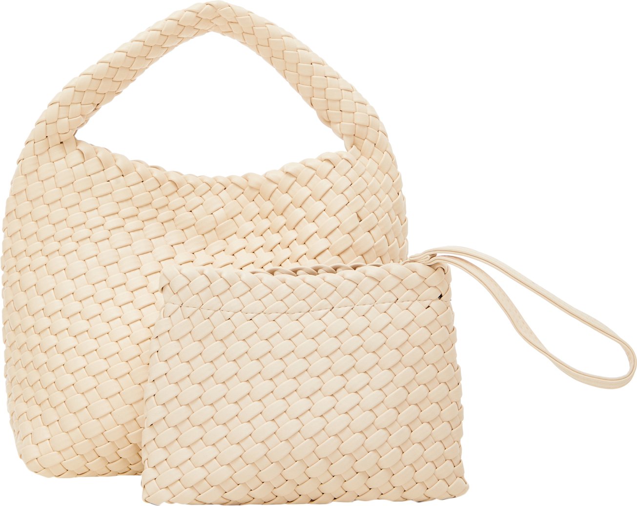 Dreimaster Handtasche Frauen Wollweiß