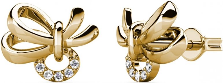 Posie-Ohrringe - Gold und Kristall