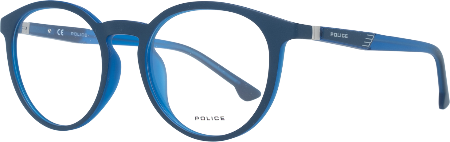 Polizei Runde Herren Blau Brille
