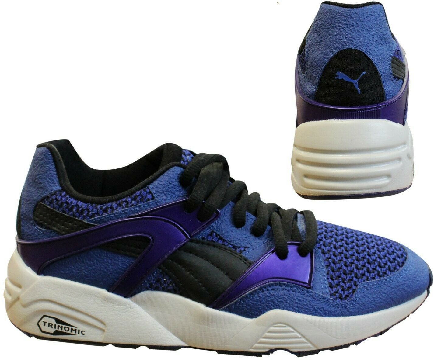 Puma Trinomic Blaze Strickblau Schnüre -up -Gelegenheitsschuhe Herren Trainer 359996 02 x3B