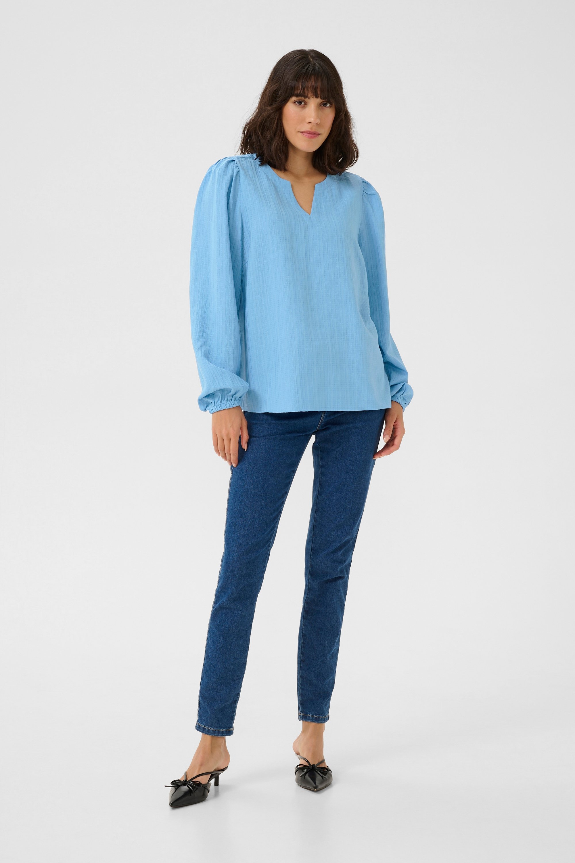 Thumbnail - Langarm-Bluse Regular fit Forever Blue CC light blue