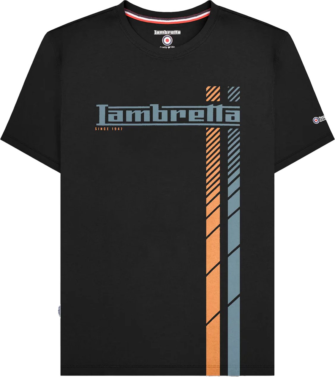 Lambretta - T-Shirt für Herren, Groß und Hoch (Marine/Weiß/Blau)