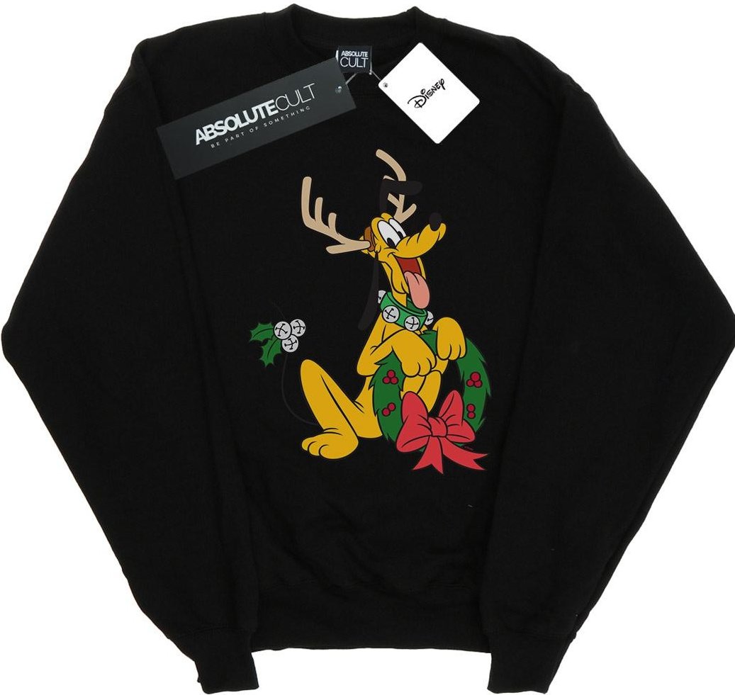 Thumbnail - Disney - "Pluto Christmas Reindeer" Sweatshirt für Herren (Schwarz)