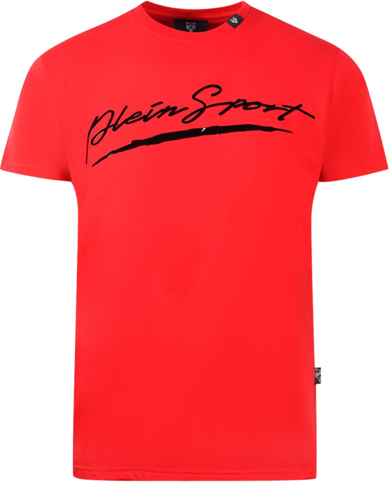 Plein Sport Markenzeichen Logo Rot T-Shirt
