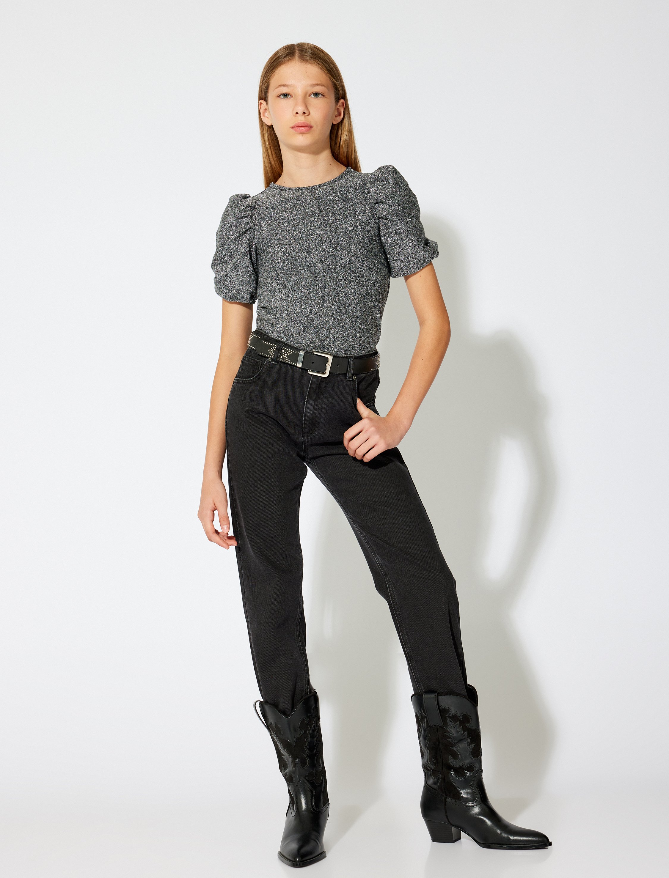 Koton Bluse Kurzärmelig Rundhalsausschnitt Bluse