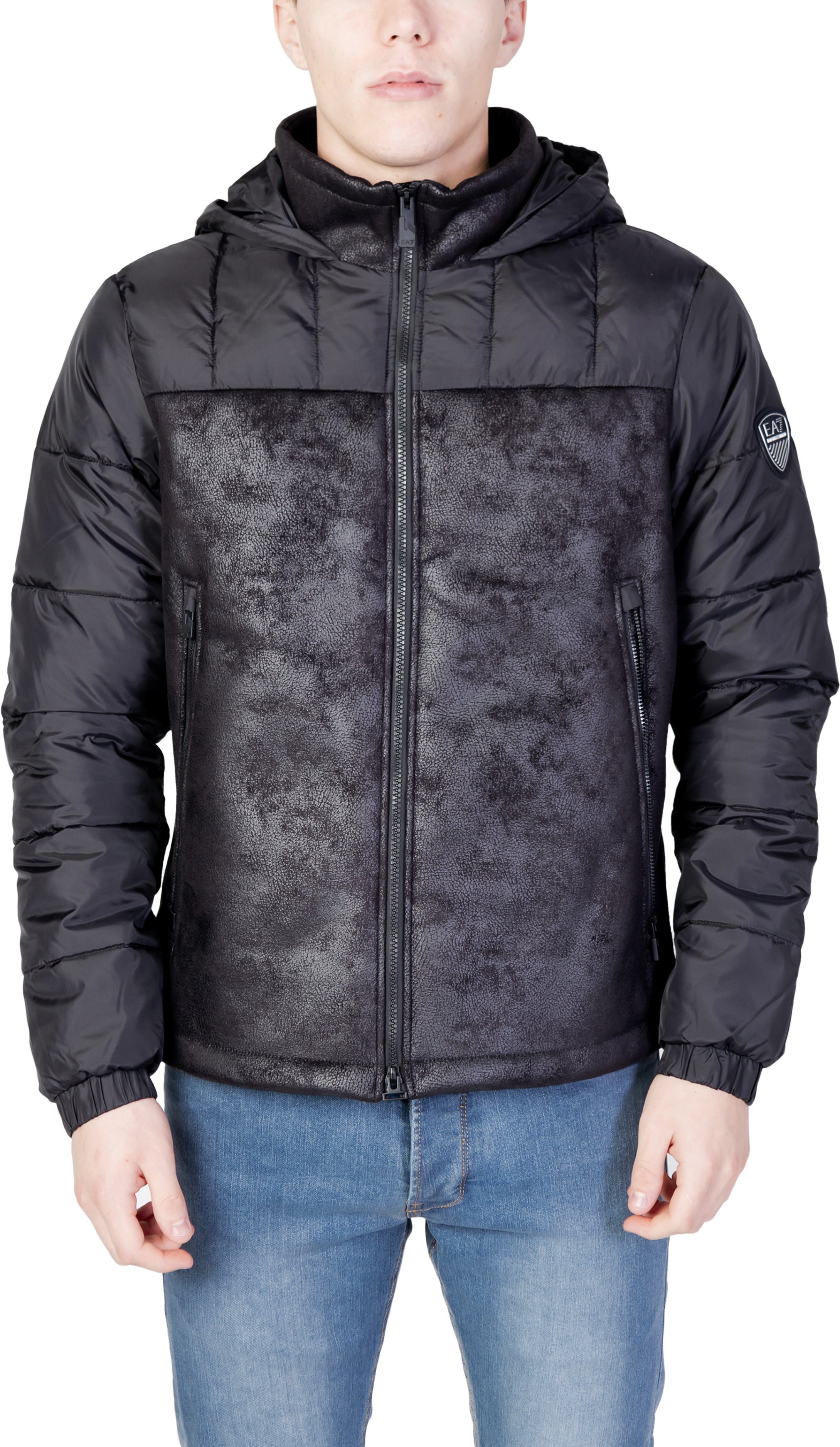 Hooded Jacke Schwarzer Puffer-Stil