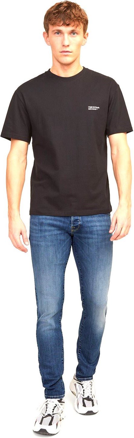 Jack & Jones Glenn Fox Baumwoll Herren Slim Jeans Blau