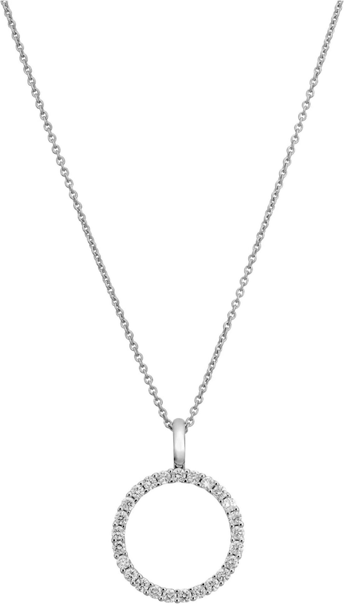 Lyomi Anhänger 585/- Weißgold Kreis 25 synth. Diam. 0,51ct.