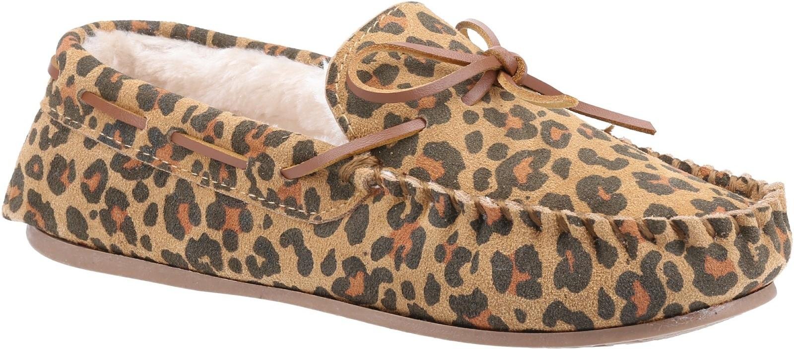 Hush Puppies Womens/Ladies Allie Leopard Print Wildleder Hausschuhe (Braun)