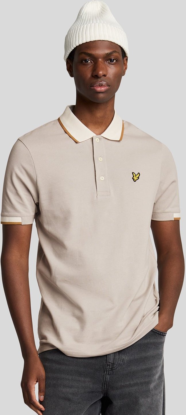 Thumbnail - Lyle & Scott Poloshirt mit halbhohem Rand – Grau