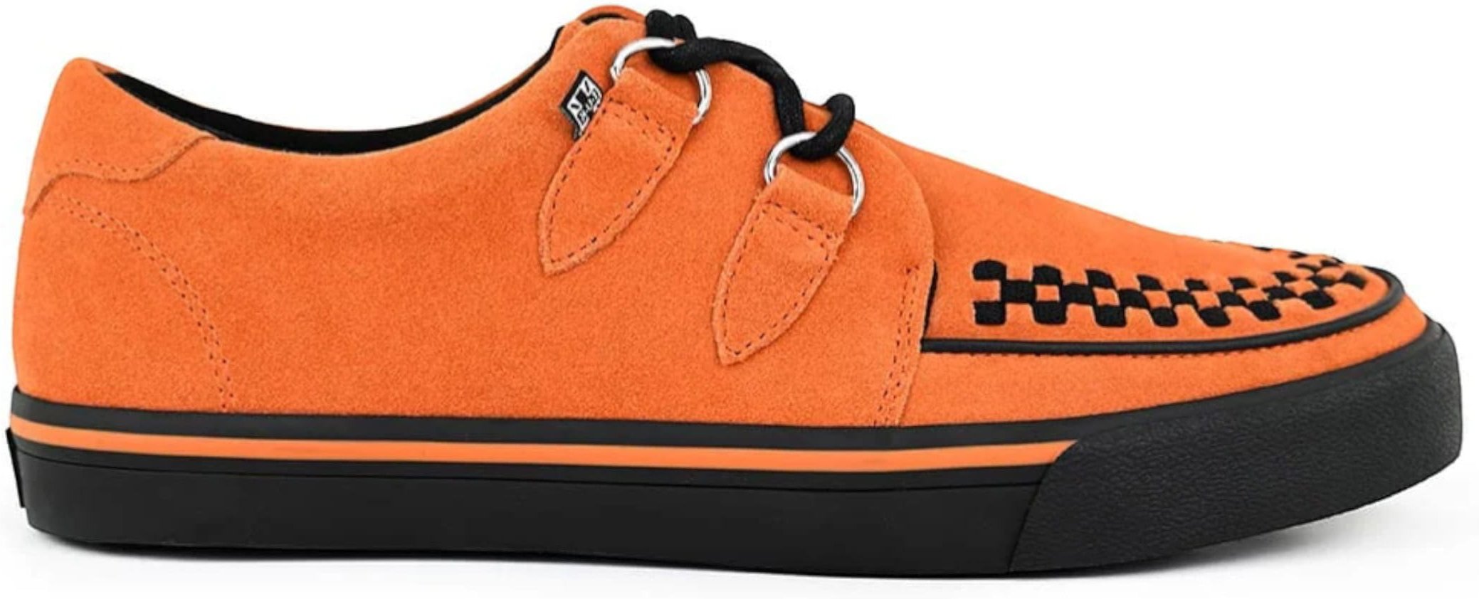 TUK Pointed Creeper Sneaker Orange Cow Suede Plateau Shoes - A9182