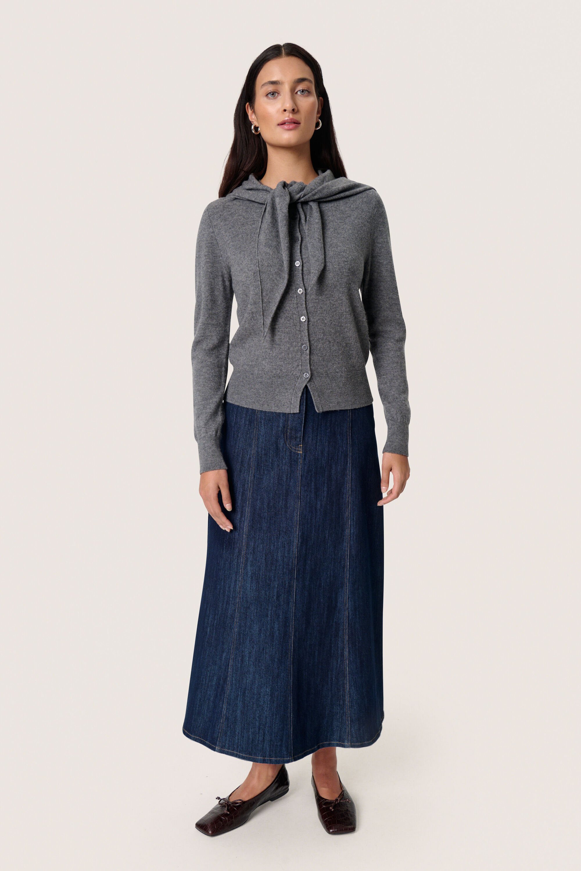 Strickjacke SLMolina Gerade Passform grey