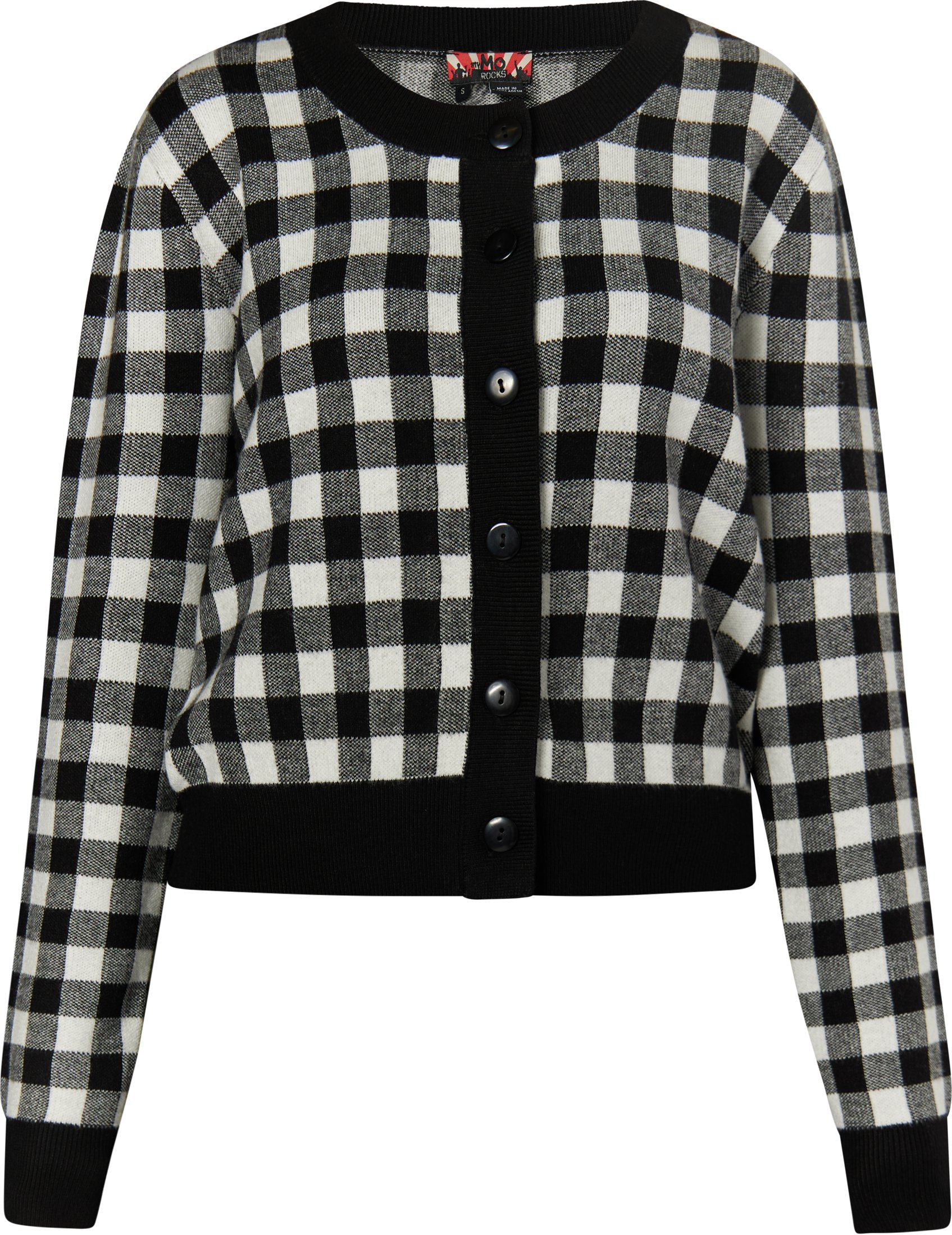 Thumbnail - Mymo Strickjacke Damen schwarz weiss